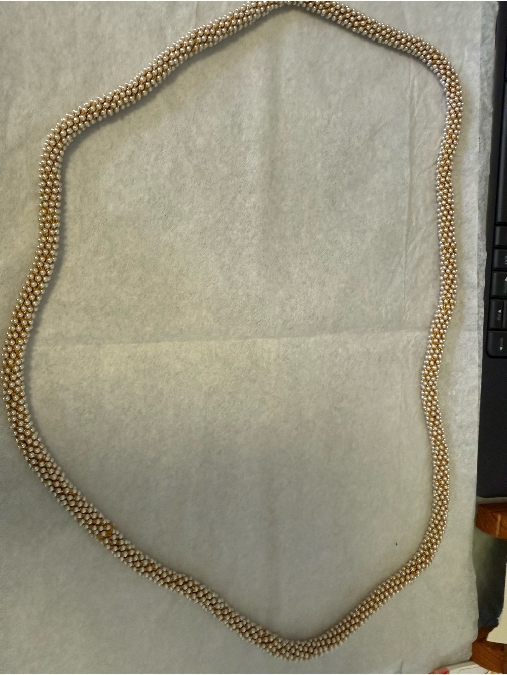 Classic Cream Bead Rope Necklace for Women